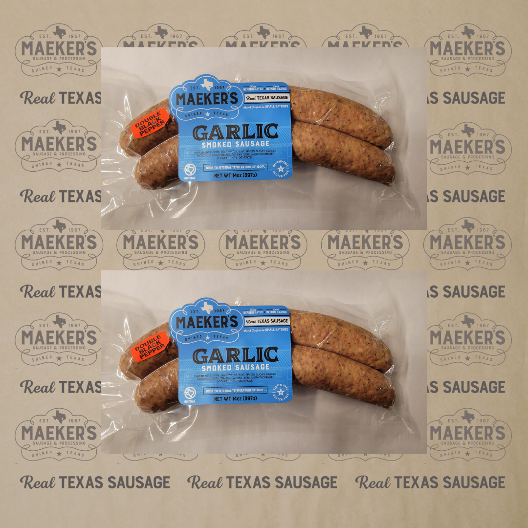 Garlic with Double Black Pepper Smoked Sausage Links