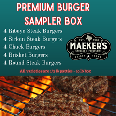 PREMIUM BURGER SAMPLER BOX - Maeker's Sausage