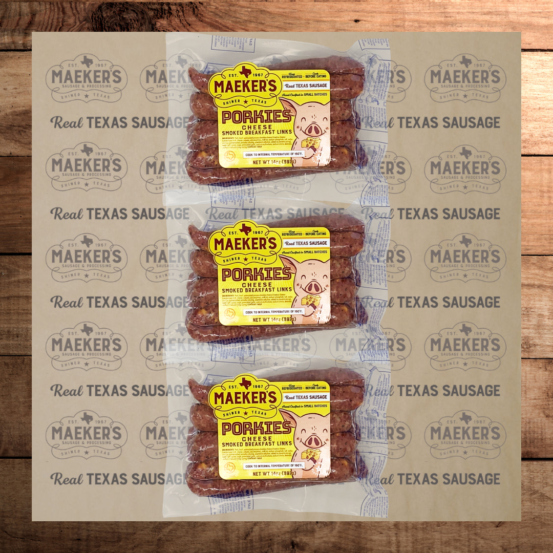 (3) Cheese Porkies Smoked Breakfast Links (NEW)