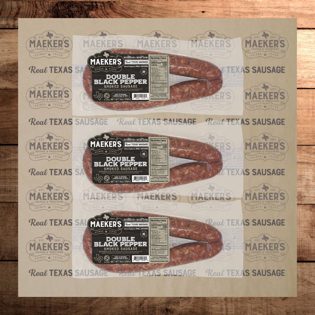 (3) Double Black Pepper Smoked Sausage